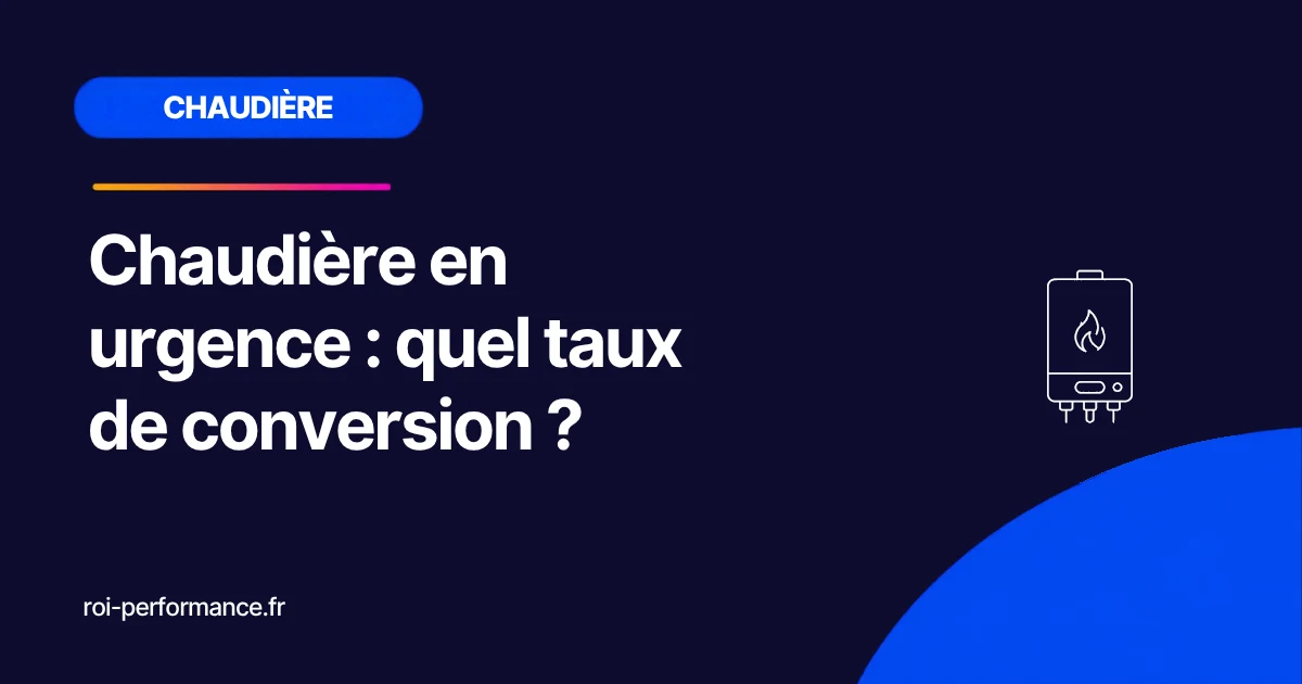 Chaudière en urgence : quel taux de conversion ?